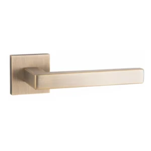 lever handle on square rose with escutcheon for doors, suitable for home doors, office doors, interior doors, premium stainless steel hardware