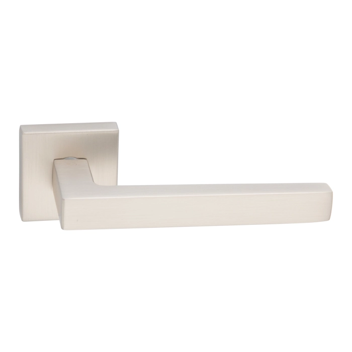 lever handle on square rose with escutcheon for doors, suitable for home doors, office doors, interior doors, premium stainless steel hardware