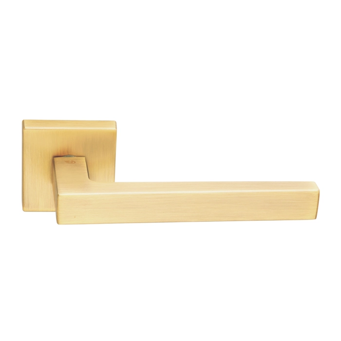 lever handle on square rose with escutcheon for doors, suitable for home doors, office doors, interior doors, premium stainless steel hardware