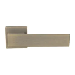 lever handle on square rose with escutcheon for doors, suitable for home doors, office doors, interior doors, premium stainless steel hardware