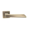 lever handle on square rose with escutcheon for doors, suitable for home doors, office doors, interior doors, premium stainless steel hardware