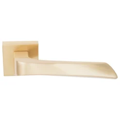 lever handle on square rose with escutcheon for doors, suitable for home doors, office doors, interior doors, premium stainless steel hardware