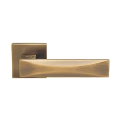 lever handle on square rose with escutcheon for doors, suitable for home doors, office doors, interior doors, premium stainless steel hardware