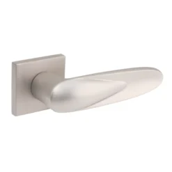 lever handle on square rose with escutcheon for doors, suitable for home doors, office doors, interior doors, premium stainless steel hardware