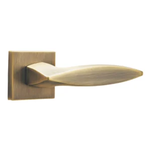 lever handle on square rose with escutcheon for doors, suitable for home doors, office doors, interior doors, premium stainless steel hardware