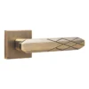 lever handle on square rose with escutcheon for doors, suitable for home doors, office doors, interior doors, premium stainless steel hardware
