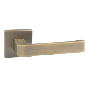 lever handle on square rose with escutcheon for doors, suitable for home doors, office doors, interior doors, premium stainless steel hardware