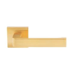 lever handle on square rose with escutcheon for doors, suitable for home doors, office doors, interior doors, premium stainless steel hardware