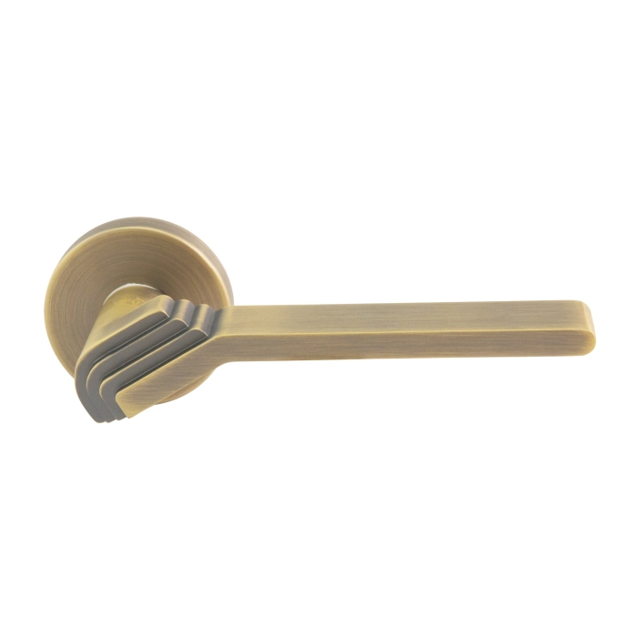 lever-handle-on-round-rose-with-escutcheons-length-133mm-matt-antique-brass-british-hardware