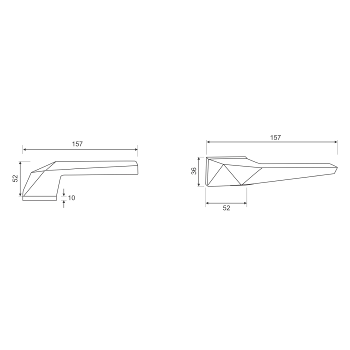 lever handle on square rose with escutcheon for doors, suitable for home doors, office doors, interior doors, premium stainless steel hardware