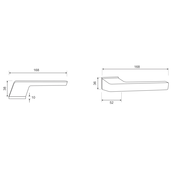 lever handle on square rose with escutcheon for doors, suitable for home doors, office doors, interior doors, premium stainless steel hardware
