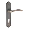 lever handle on shouldered backplate for interior and main doors