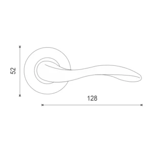 EuroArt Lever Handle on Round Rose with Escutcheons 135mm Polished Brass British Hardware