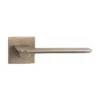 lever handle on square rose with escutcheon for doors, suitable for home doors, office doors, interior doors, premium stainless steel hardware