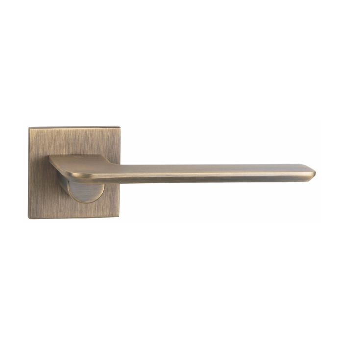 lever handle on square rose with escutcheon for doors, suitable for home doors, office doors, interior doors, premium stainless steel hardware