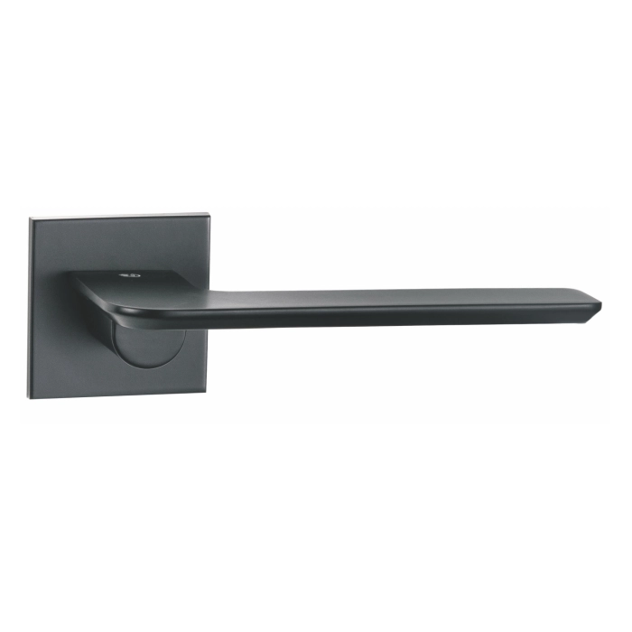 lever handle on square rose with escutcheon for doors, suitable for home doors, office doors, interior doors, premium stainless steel hardware