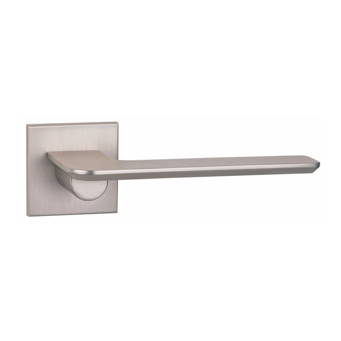 lever handle on square rose with escutcheon for doors, suitable for home doors, office doors, interior doors, premium stainless steel hardware