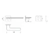 lever handle on square rose with escutcheon for doors, suitable for home doors, office doors, interior doors, premium stainless steel hardware