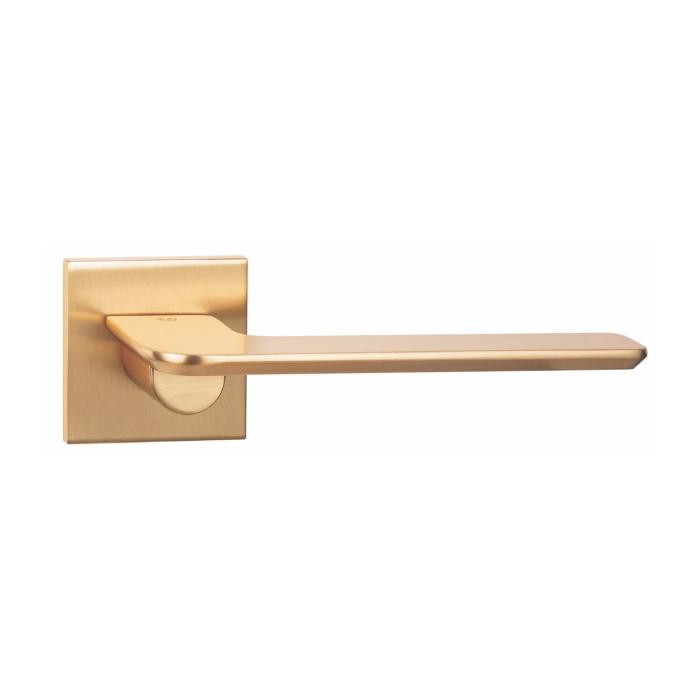 lever handle on square rose with escutcheon for doors, suitable for home doors, office doors, interior doors, premium stainless steel hardware