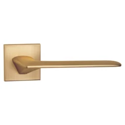 lever handle on square rose with escutcheon for doors, suitable for home doors, office doors, interior doors, premium stainless steel hardware