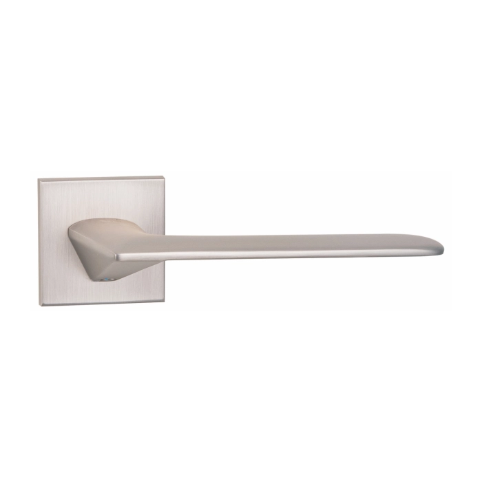 lever handle on square rose with escutcheon for doors, suitable for home doors, office doors, interior doors, premium stainless steel hardware