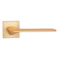 lever handle on square rose with escutcheon for doors, suitable for home doors, office doors, interior doors, premium stainless steel hardware