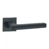 lever handle on square rose with escutcheons for doors