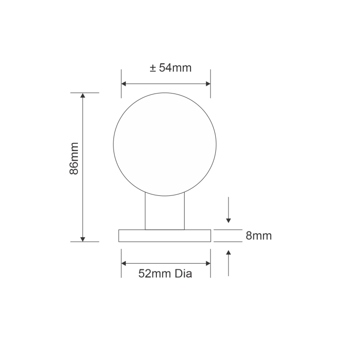 stainless steel round mortice knob on rose for doors and cabinets