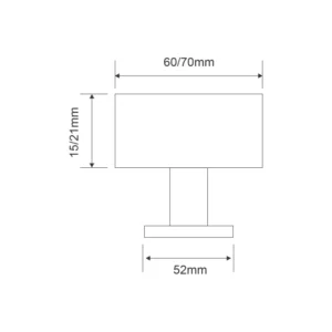 square stainless steel mortice knob with rose for interior and exterior doors