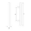 Stainless steel T bar door pull handle for doors