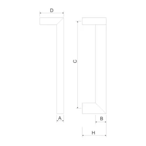 Premium stainless steel Marvel door pull handle for modern glass and wooden doors