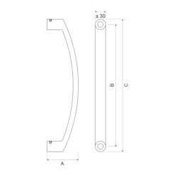 solid stainless steel astrid door pull handle for modern and premium doors