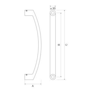 solid stainless steel astrid door pull handle for modern and premium doors