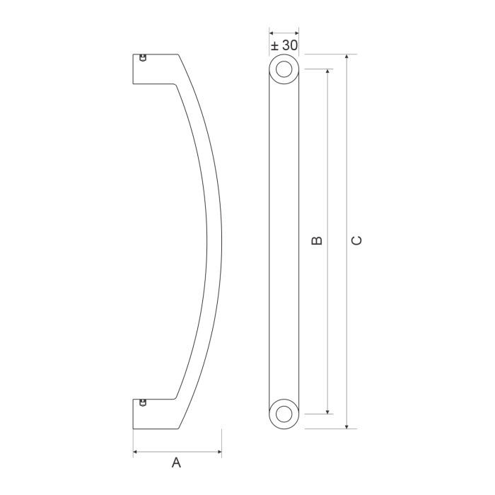 solid stainless steel astrid door pull handle for modern and premium doors