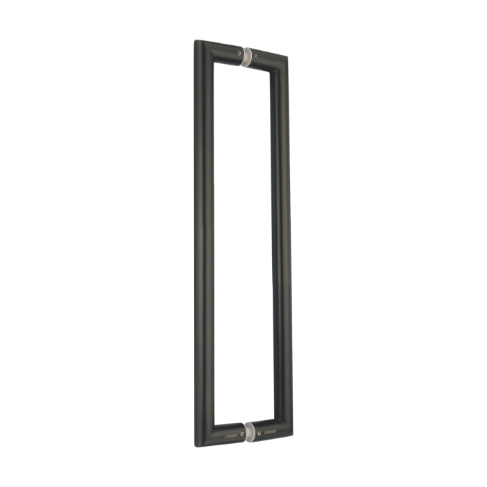 Stainless steel mitred door pull handle for doors