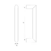 Stainless steel mitred modern door pull handle for doors