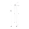 Stainless steel oval T door pull handle for doors