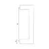 Stainless steel square mitred door pull handle for doors