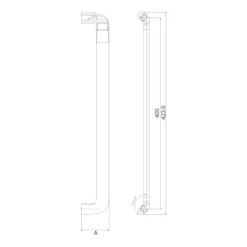 stainless steel wave door pull handle for home doors, office doors and interior doors, premium hardware