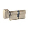 Brass 6 pin key and turn lock cylinder with keys