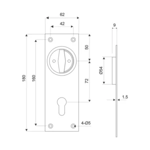 Stainless steel flush cup handle