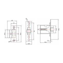 Stainless steel heavy duty roller latch for doors