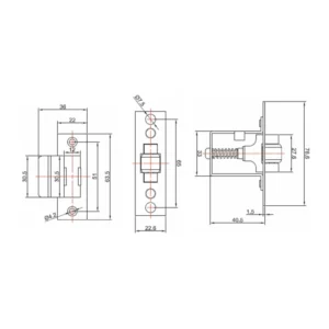 Stainless steel heavy duty roller latch for doors