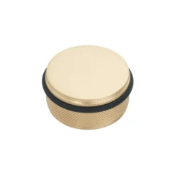 Brass door stop with matt antique brass finish