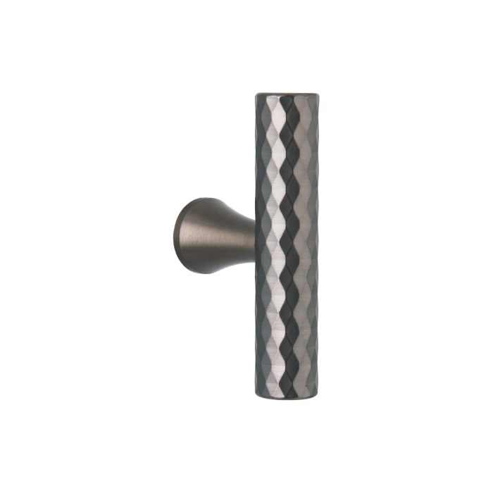Brass T cabinet knob for furniture doors