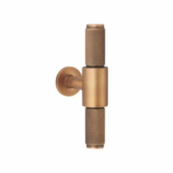 Brass matrix T cabinet knob Matt Antique Brass Finish