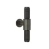 Brass T cabinet knob