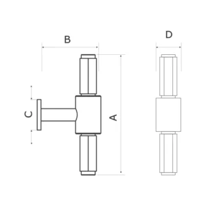 premium brass T cabinet knob handle for furniture doors and drawers