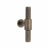 premium solid brass T cabinet knob for furniture doors and drawers