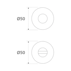 Brass turn and release knob for doors and furniture